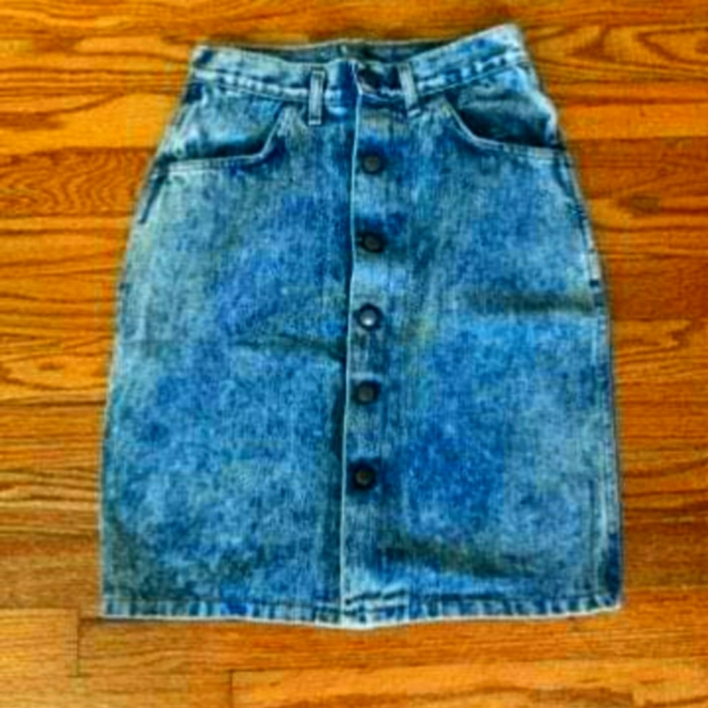 Vintage blue jeans skirts